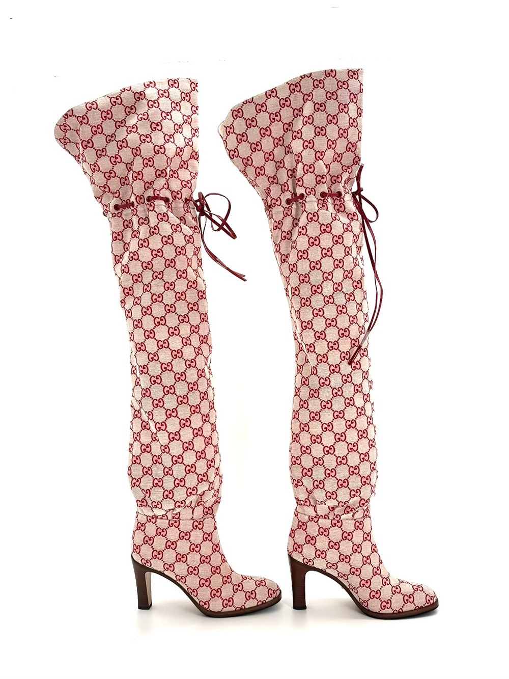 Gucci Lisa GG Monogram Slouch Thigh High Boots 37 - Picture 6 of 8